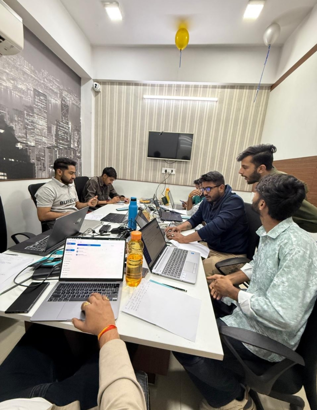 Team collaborating